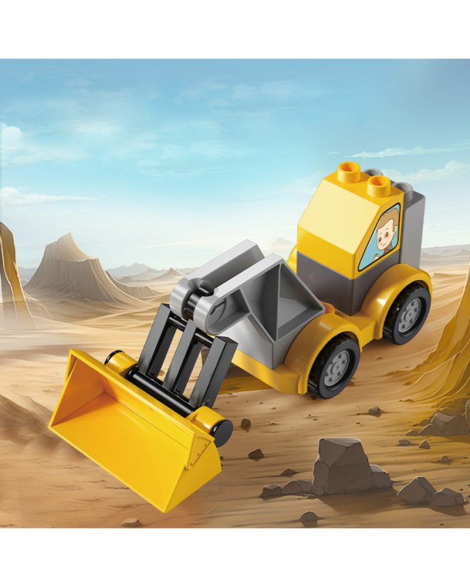 Large building blocks robot from cars 6-in-1, 57 pieces, age 3+