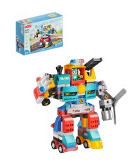 Stavebnice robot s auty a vrtulníkem, 172 dílků, pro děti od 3 let