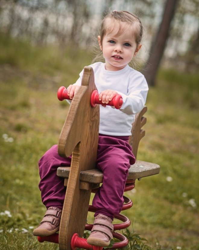 Baggy pants for kids, cyclamen