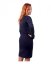 Breast-feeding dress Elena, long sleeves, dark blue - Size: S/M