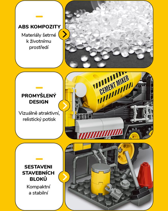 Building Set Construction Machines 2-in-1 – Cement Mixer or Dump Truck | 397 pcs