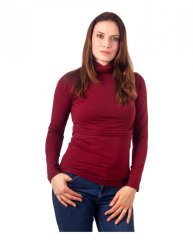 Breast-feeding roll-colar T-shirt Katerina, wine red