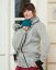 Babywearing sweater (front babywearing only) Elsa, grey melange - Size: XS
