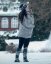 Babywearing sweater (front babywearing only) Elsa, grey melange - Size: XS