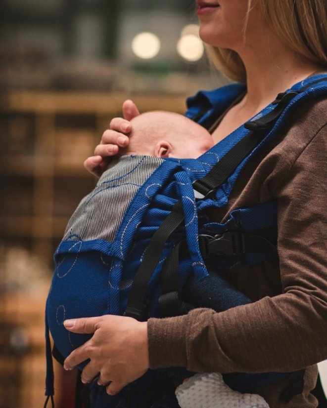 Ergonomische Babytrage für Neugeborene, blau