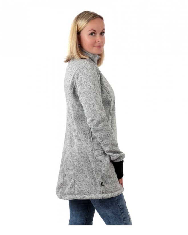 Babywearing sweater (front babywearing only) Elsa, grey melange - Size: XS
