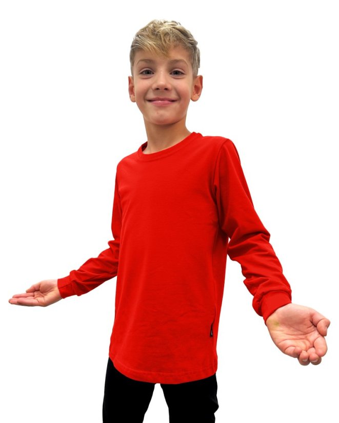Dětské tričko, dlouhý rukáv, červené