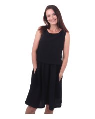 Muslin nursing dress Marlen, černé