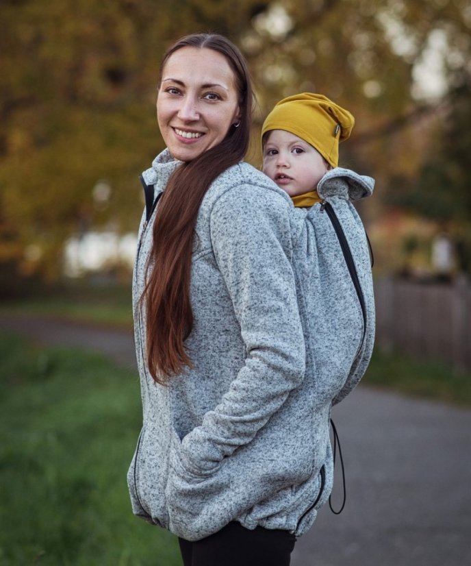 Babywearing sweater Lisa, grey melange