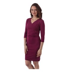 Women’s dress Amalie, suitable for breastfeeding, 3/4 sleeves, cyklamen