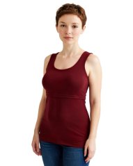 Breast-feeding T-shirt Katerina, no sleeves, wine red