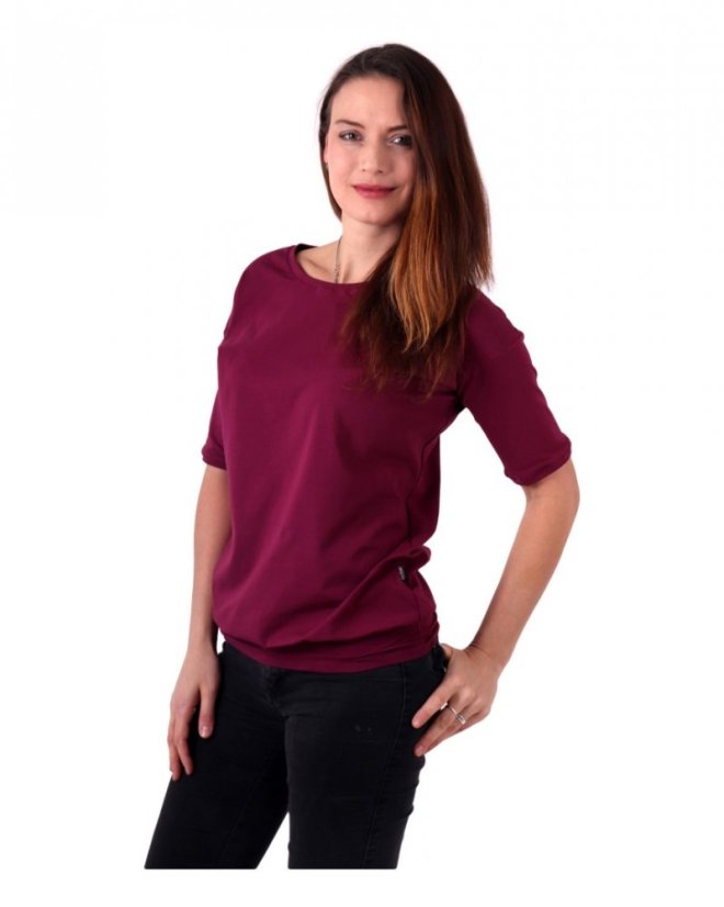 Dámské oversized tričko Darina, cyklámen - Velikost: M/L