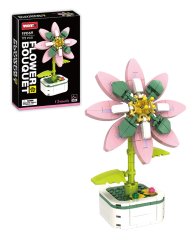 Stavebnice květiny Clematis / Plamének (172 dílků) – květina s podstavcem