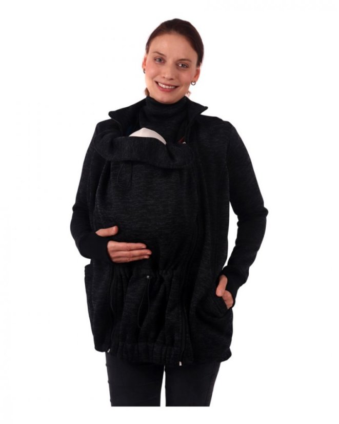 Babywearing sweater (front babywearing only) Elsa, black