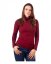 Breast-feeding roll-colar T-shirt Katerina, wine red - Size: XS/S