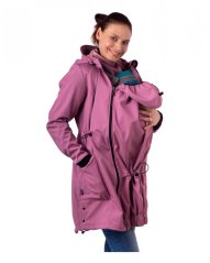 Softshellová NOSÍCÍ bunda Andrea + TĚHOTENSKÁ vsadka, růžová