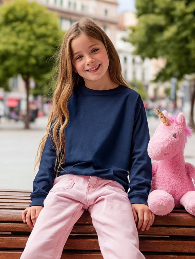 Dětské tričko, dlouhý rukáv, tmavě modré