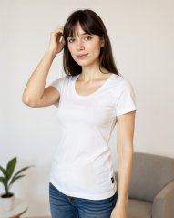 T-Shirt für Damen Brigita, kurze Ärmel, weiβ