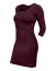 Breast-feeding dress Elena, 3/4 sleeves, bordeaux