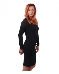 Breast-feeding dress Elena, long sleeves, black