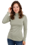 Breast-feeding roll-colar T-shirt Katerina, olive - Size: M/L