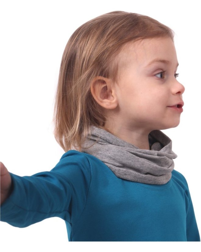 Halstuch für Kinder, grau meliert