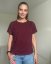Kojicí tričko se zipem Kira, oversized – bordo