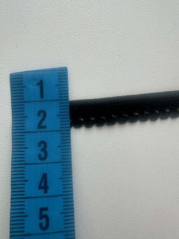 Bielizňová guma ozdobná, čierna