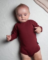 Baby bodysuit onesie, wine red