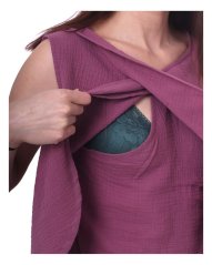 Nursing muslin top Maja, cyclamen