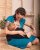 Maternity and breast-feeding nightdress Eva, petroleum