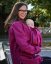 Babywearing softshell jacket Alice (front/back use) + MATERNITY INSERT, FUCHSIA - Size: S/M
