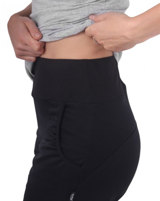 Dámské elastické softshellové kalhoty Agnes, černé - Velikost: 42 prodloužené