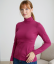 Breast-feeding roll-colar T-shirt Katerina, cyclamen - Size: XS/S