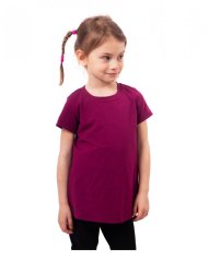 Girls’ T-shirt, short sleeve, cyklamen