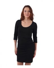 Breast-feeding dress Elena, 3/4 sleeves, black