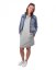 Dámske bavlnené oversized šaty s vreckami Zoe, sivý melír - Veľkosť: L/XL