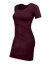 Breast-feeding dress Elena, short sleeves, bordeaux - Size: S/M