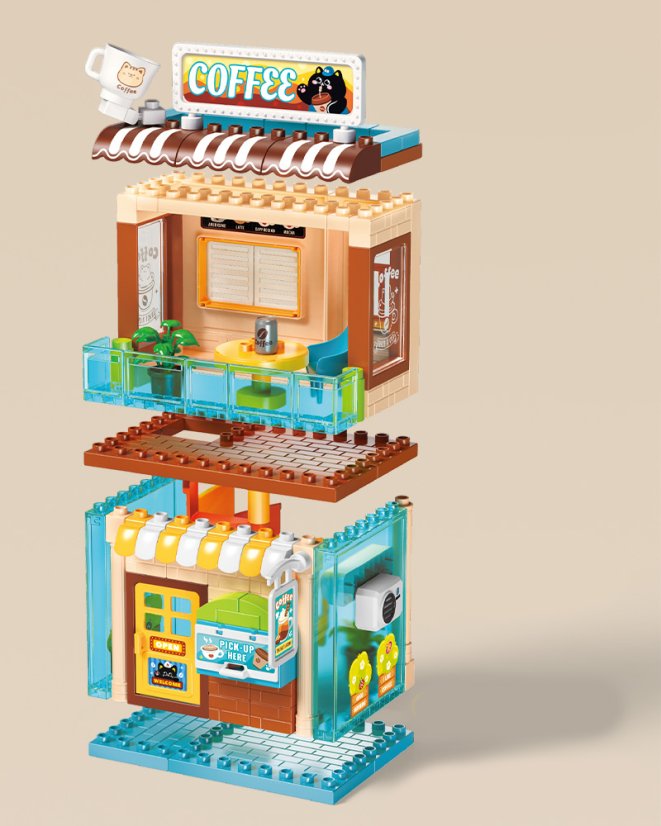 Stavebnice kavárna, 116 dílků, pro děti od 3 let