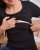 Still-T-Shirt Katherine, kurzarm, schwarz