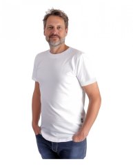 Pánske tričko Marek, krátky rukáv, biele
