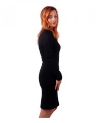 Breast-feeding dress Elena, long sleeves, black