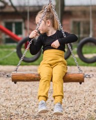 Baggy pants for kids, mustard