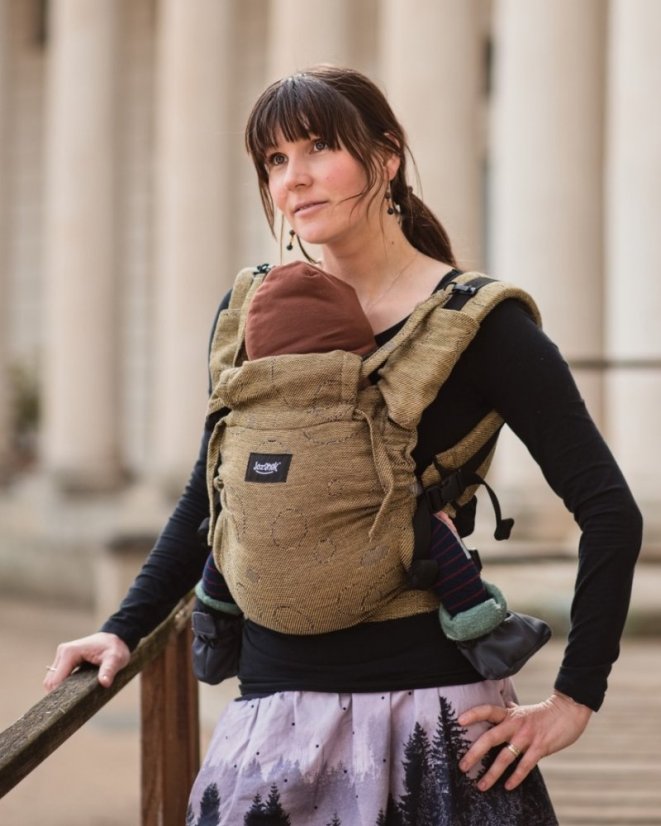 Ergonomische Babytrage für Neugeborene, Senffarbe