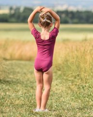 Kids’ girls´ ballet/gymnastic/dance cotton leotard, CYCLAMEN
