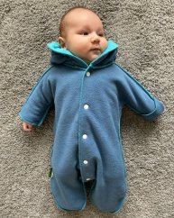Fleece pramsuit for babies M (sizes 62-74), beige