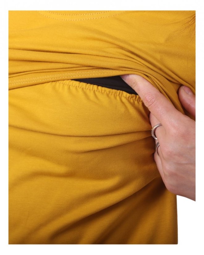 Nursing dress Thea, mustard