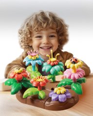 Stavebnice květinová zahrádka se zvířátky, 38 dílků, pro děti od 3 let