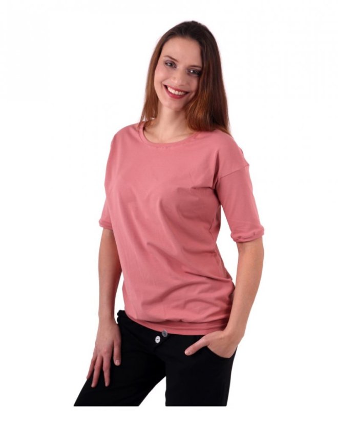 Dámské oversized tričko Darina, starorůžové
