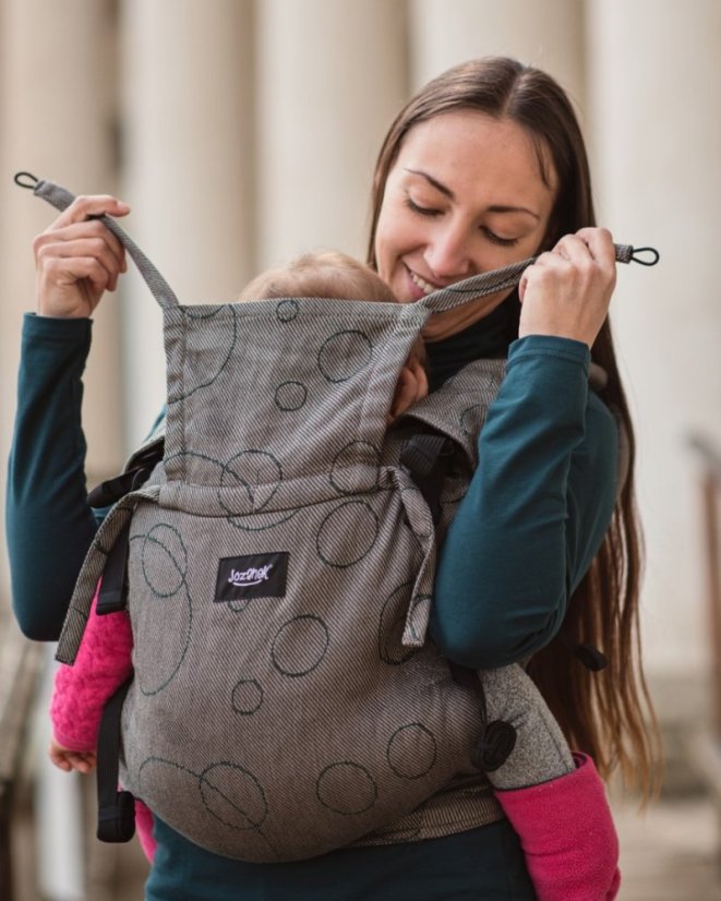 Ergonomische Babytrage für Neugeborene, graugrün